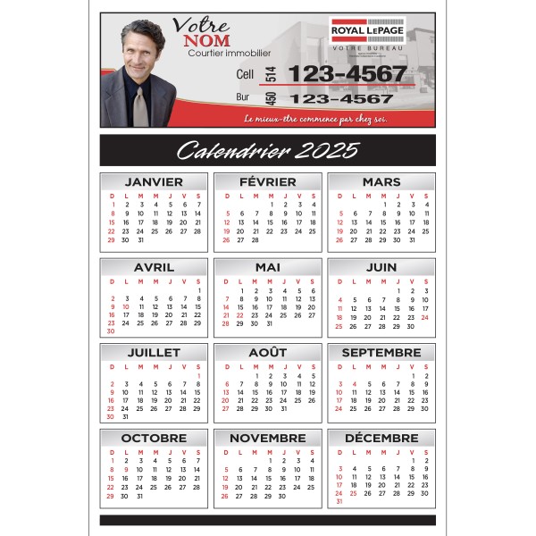 Calendriers magnétiques 4''x 6'', RLCM